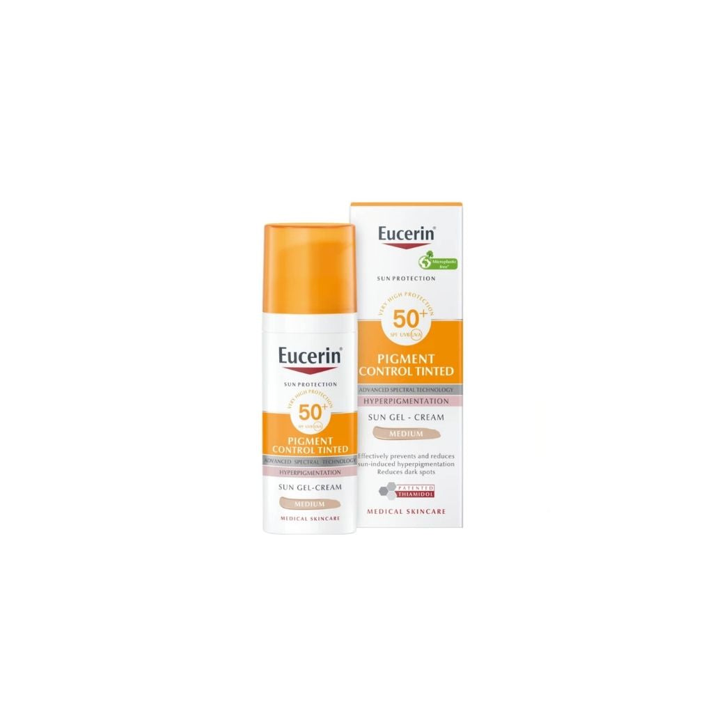 Eucerin Sun Pigment Control Gel-Creme Protetor Solar Com Cor Média Anti-Manchas Spf 50