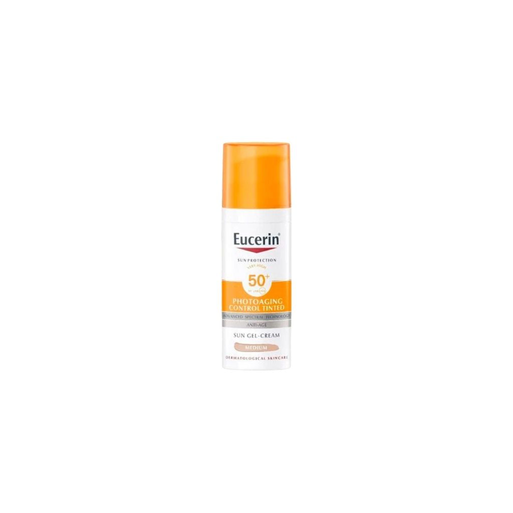 Eucerin Sun Photoaging Control Tinted Gel-Creme Médio Protetor Solar Anti-Idade Spf50+ 50ml
