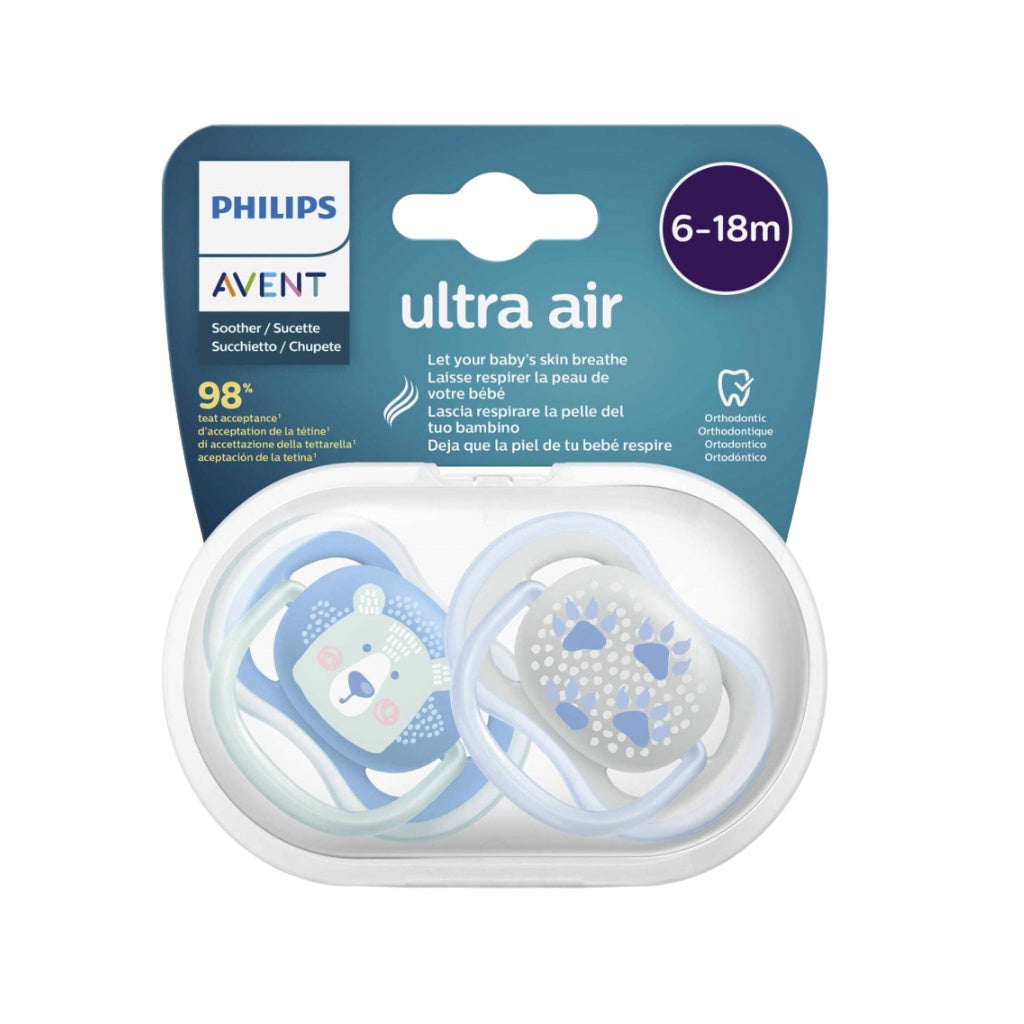 Philips Avent Ultra Air Chupeta Ortodôntica 6-18M 2 Unidades