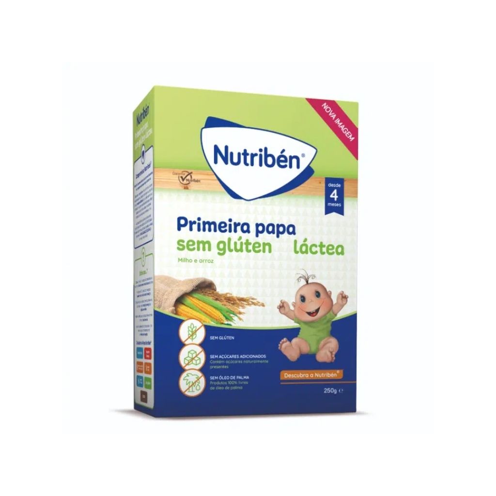 Nutribén Farinha Creme De Arroz Papas Sem Glúten Não Láctea 250G