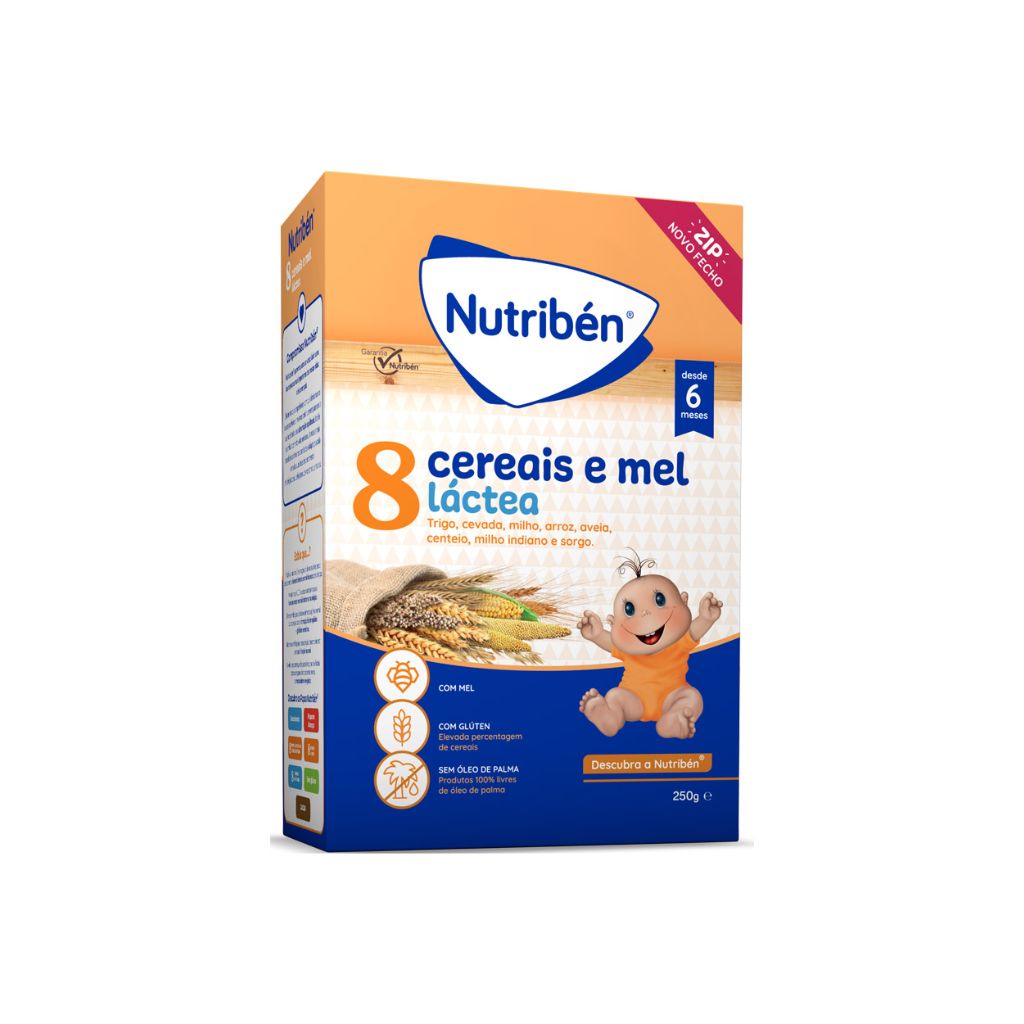 Nutribén Papa 8 Cereais E Mel Láctea Complemento Alimentar 250G