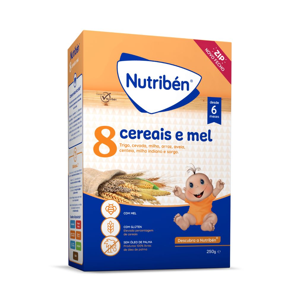 Nutribén Farinha 8 Cereais e Mel Papa Láctea 250 g
