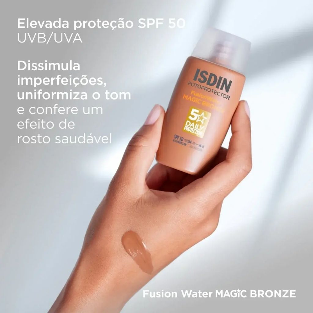 Isdin Fotoprotector Fusion Water Color Bronze Protetor Solar Facial Spf50 50ml