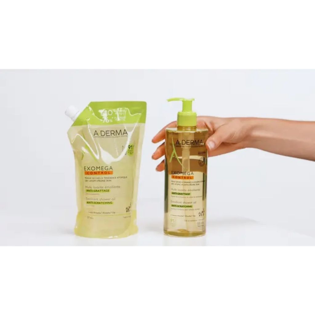 A-Derma Exomega Control Óleo De Duche Recarga Emoliente Antiprurido 500ml