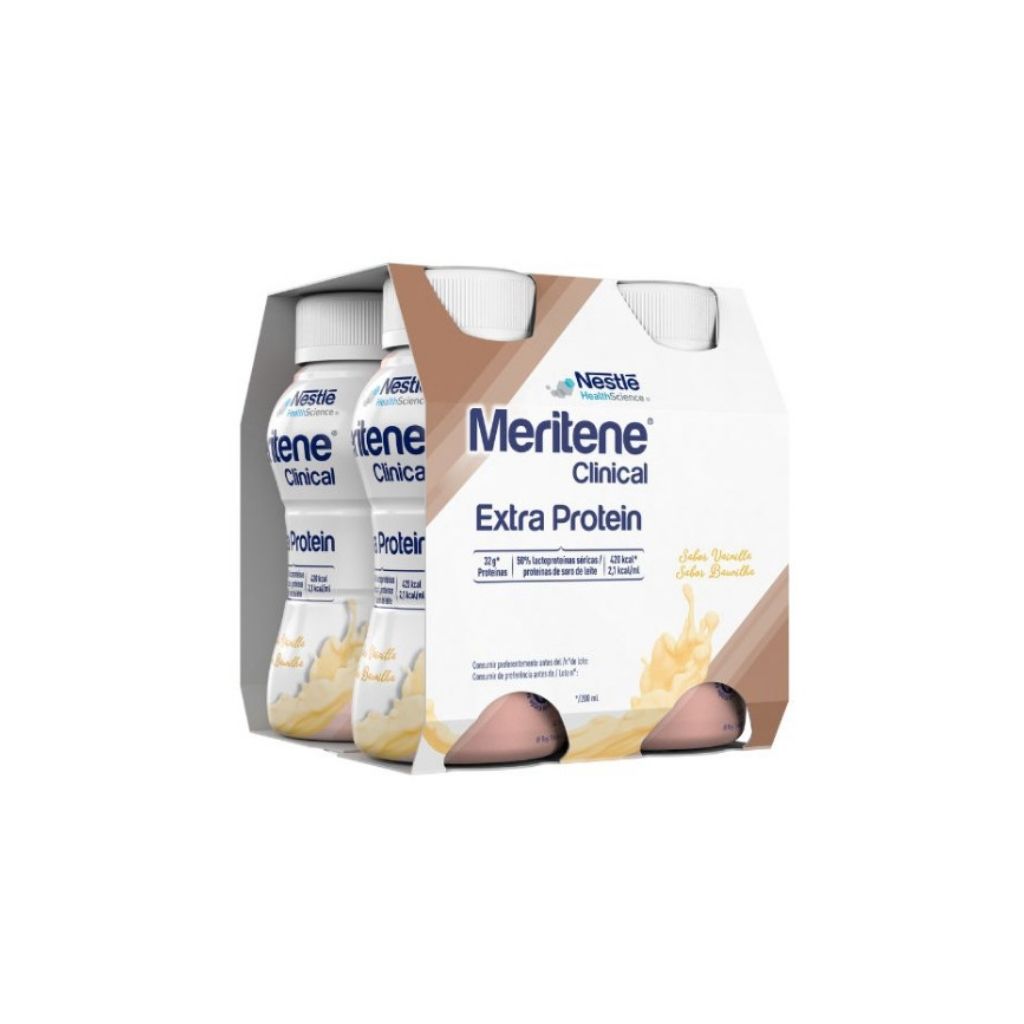 Meritene Clinical Extra Protein Bebida Extra Proteína Baunilha 4X200ml