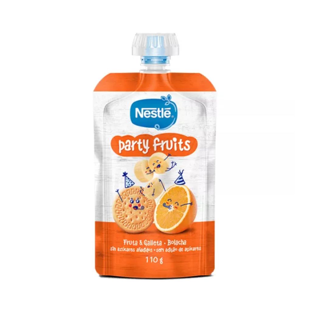 Nestlé Party Fruits Fruta e Bolacha Saqueta 110g