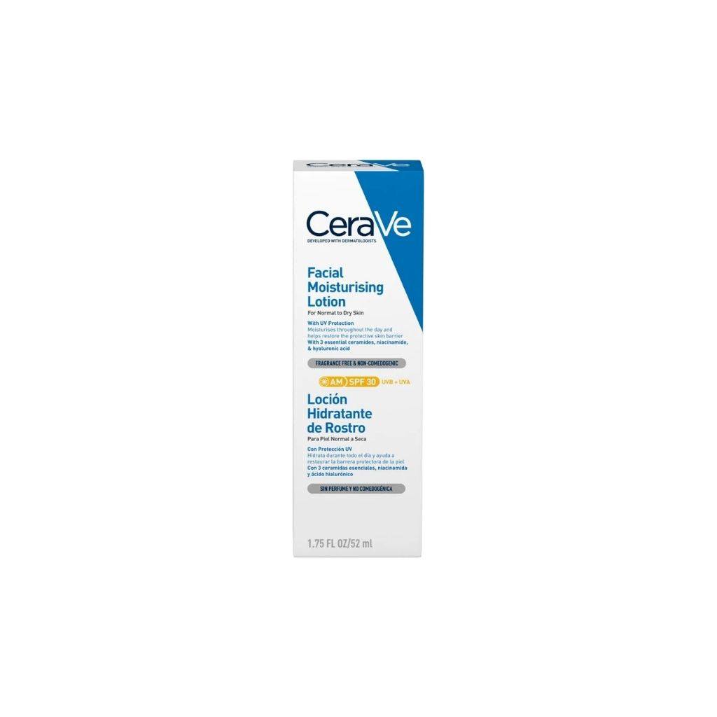 Cerave Loção Facial Hidratante Proteção Solar Spf 30 52ml