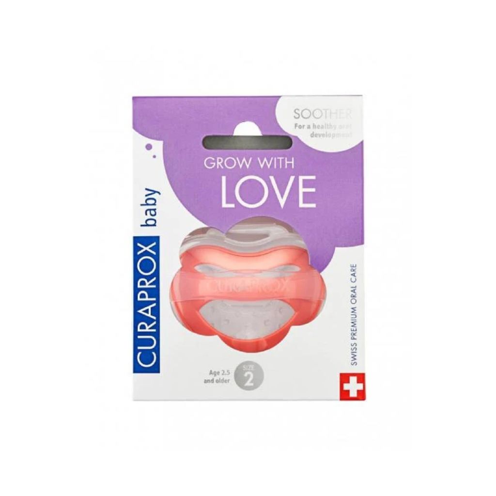 Curaprox Baby Chupeta de Silicone Coral Tamanho 2