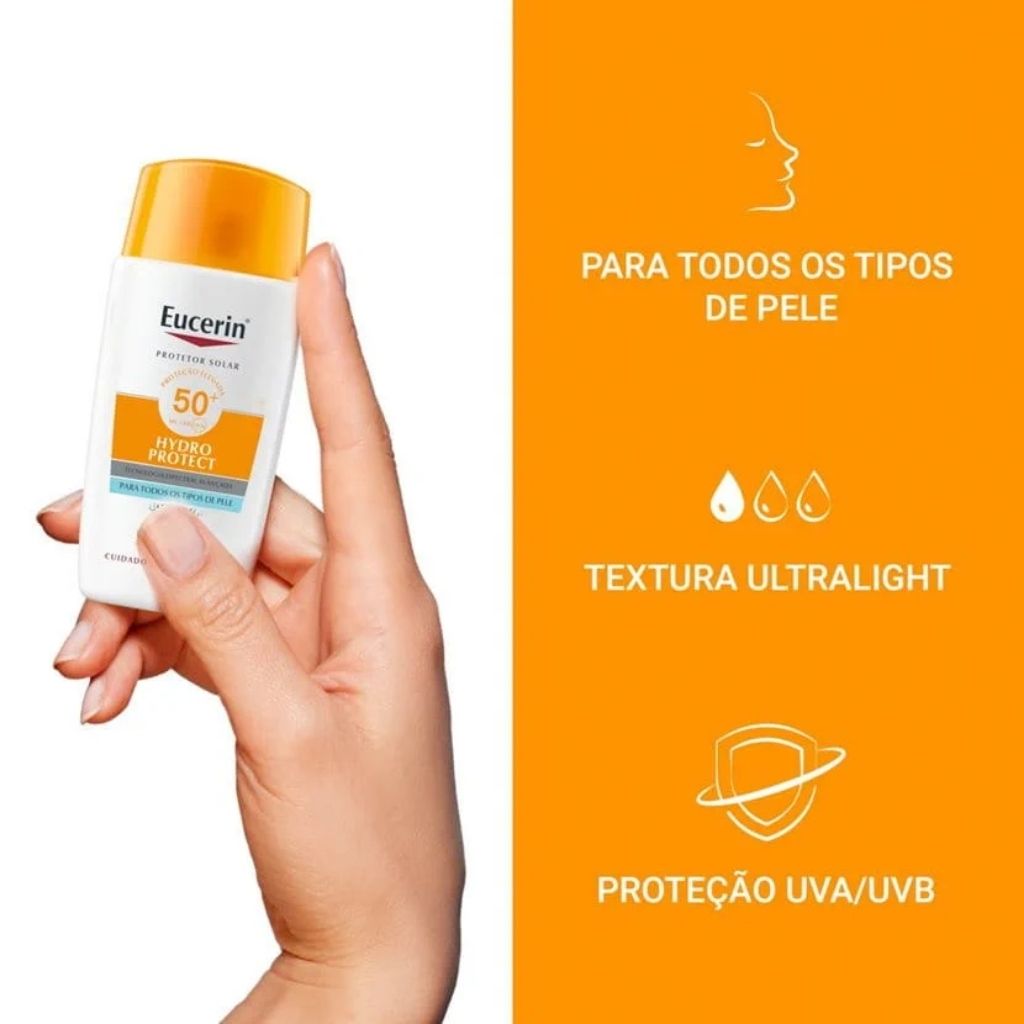 Eucerin Sun Hydro Protect Fluido Proteção Solar Ultra-Leve Spf50+ 50 ml