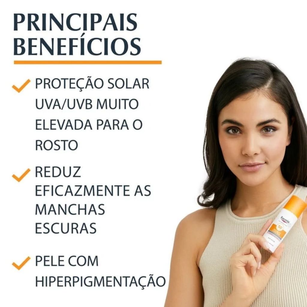 Eucerin Sun Pigment Control Creme Fluido Anti-Manchas Tom Claro SPF50+ 50ml