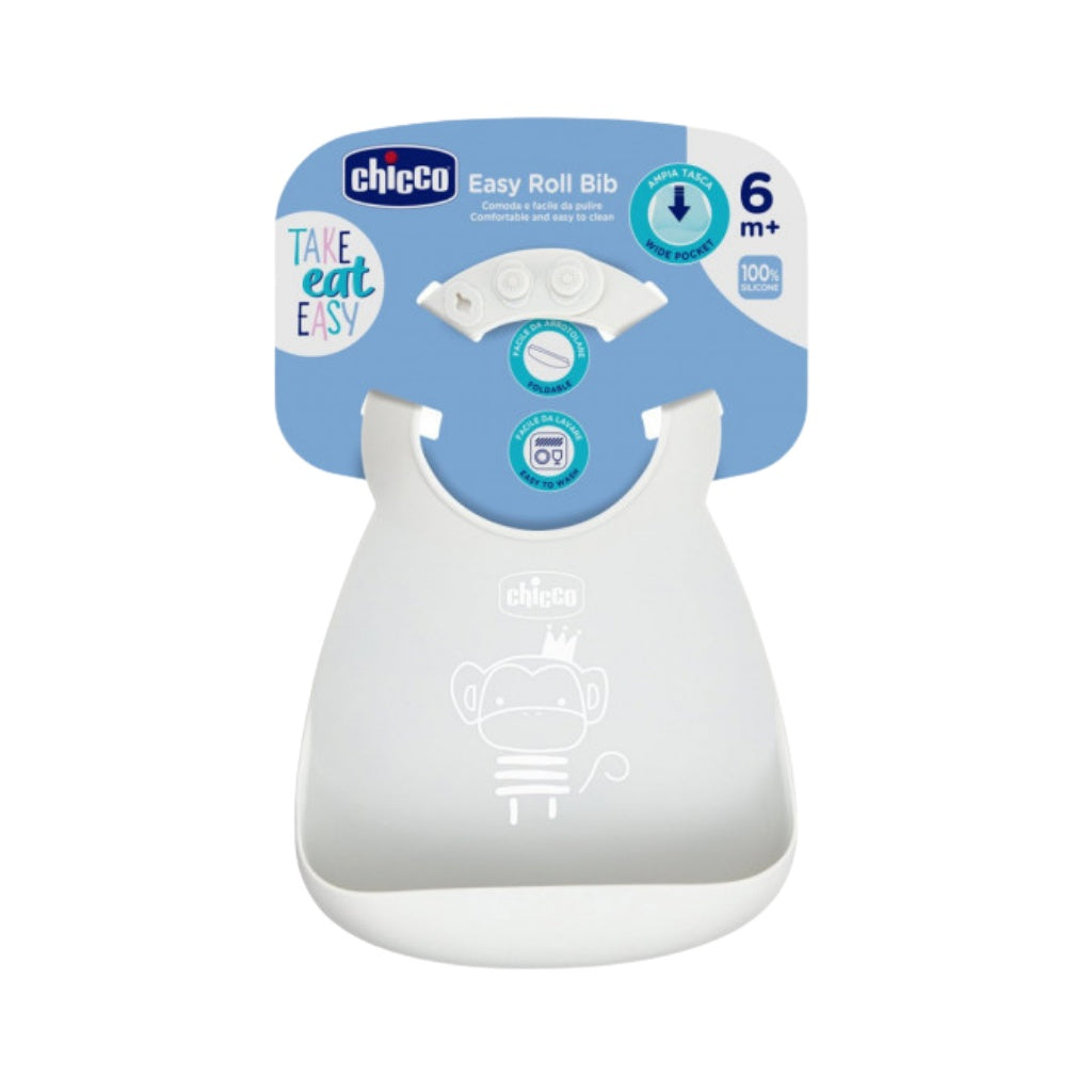Chicco Babete De Silicone Cinzento 6M+