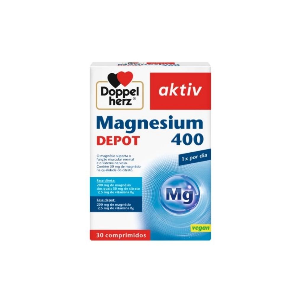 Doppelherz Magnesium 400 Depot Função Muscular 30 Comprimidos