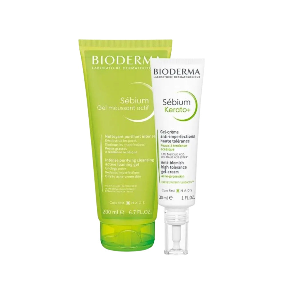 Bioderma Sébium Kit Gel-Creme Kerato+ Anti-Imperfeições E Gel De Limpeza 30ml + 200ml