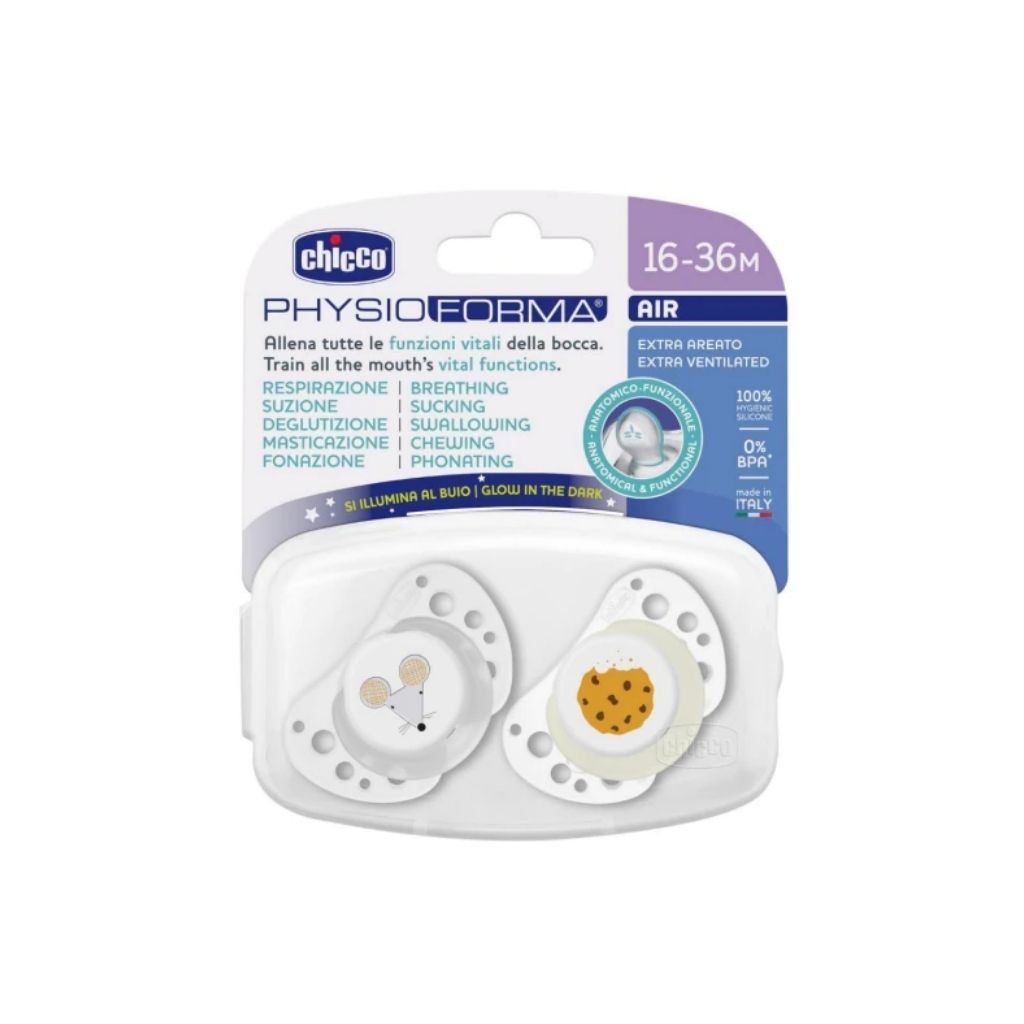 Chicco Physio Air Chupeta Máxima Ventilação 16-36 Meses 2 Unidades