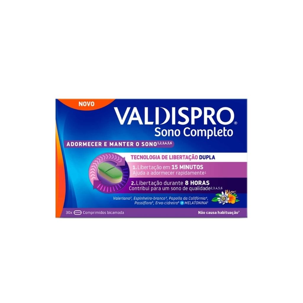 Valdispro Sono Completo Adormecer E Manter O Sono 30 Comprimidos