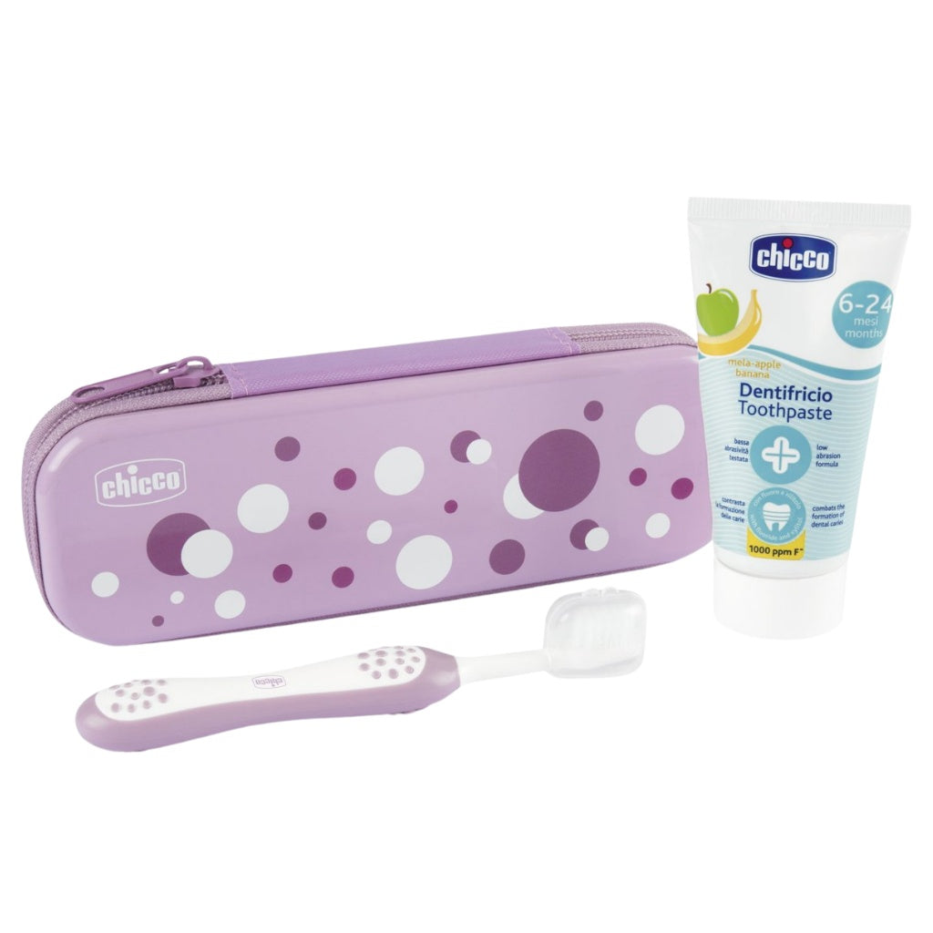 Chicco Conjunto De Higiene Oral Lilás 6M+