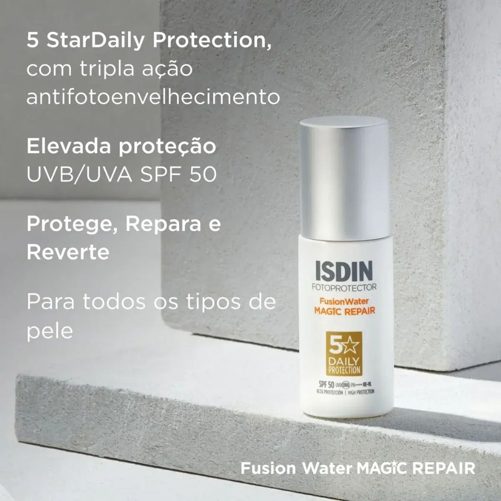 Isdin Fusion Water Magic Creme Antienvelhecimento Spf50 50ml