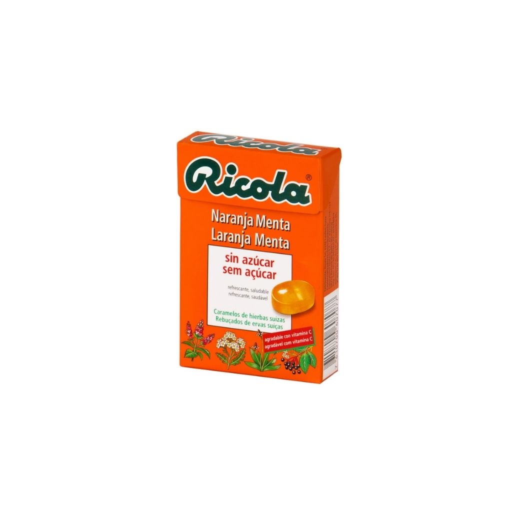 Ricola Rebuçados Laranja Menta Sem Açúcar Alívio Tosse E Rouquidão 50G