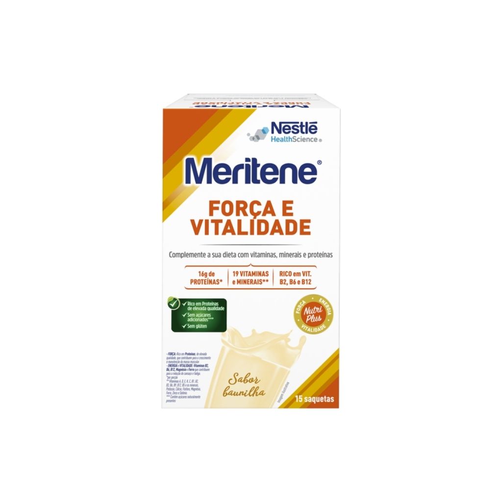 Meritene Baunilha Pó Para Bebida Suplemento Nutricional 15 Saquetas