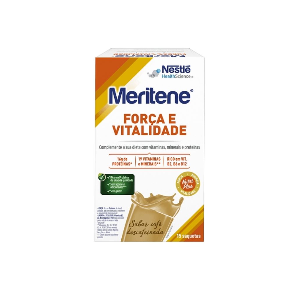 Meritene Força E Vitalidade Pó Café Descafeinado Redução Cansaço E Fadiga X15