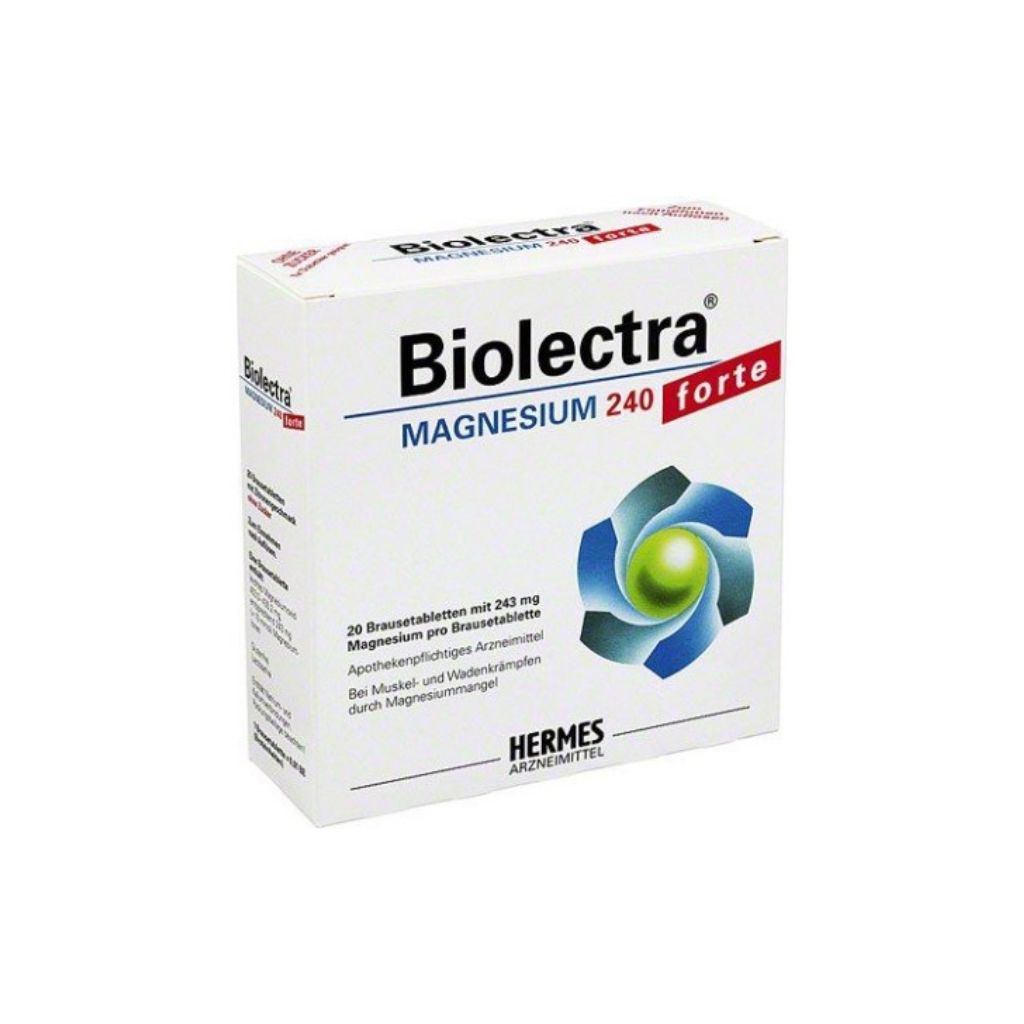 Biolectra Magnésio Forte Suplemento Magnésio Limão 20 Comprimidos Efervescentes