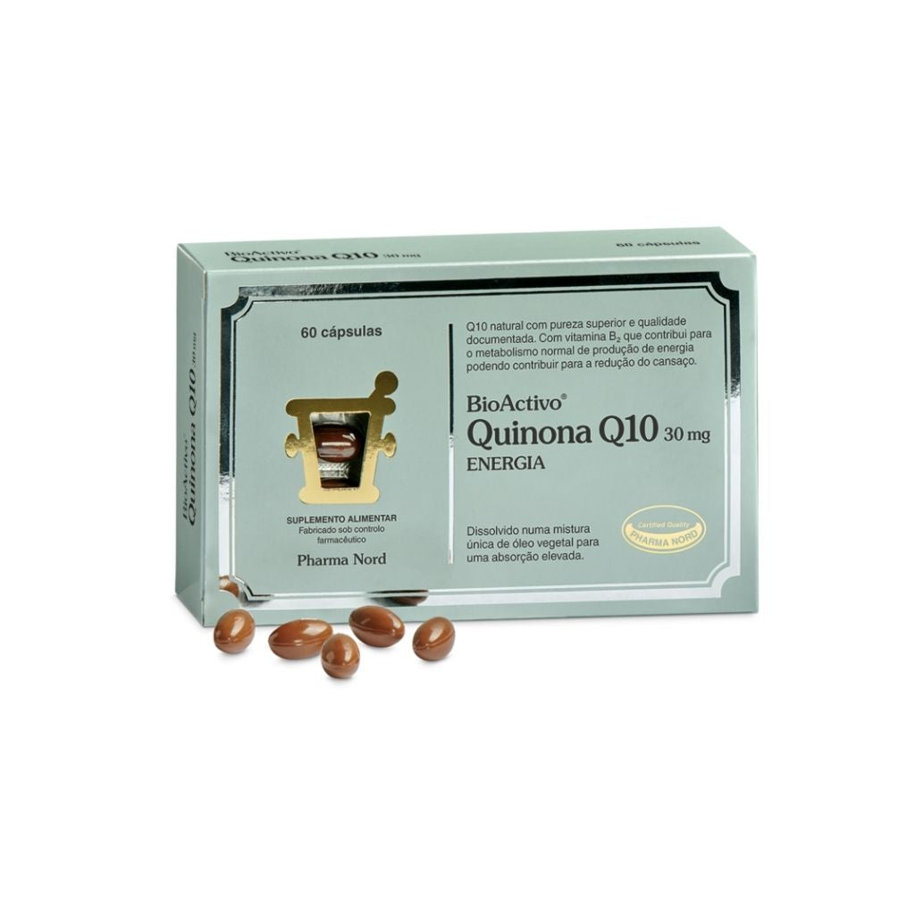 Bioactivo Quinona Q10 Energia E Vitalidade 30 Mg 60 Cápsulas