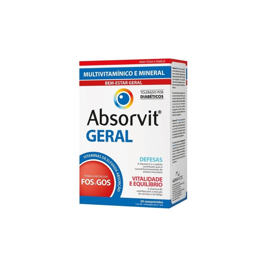 Absorvit Geral Multivitamínico 30 Comprimidos