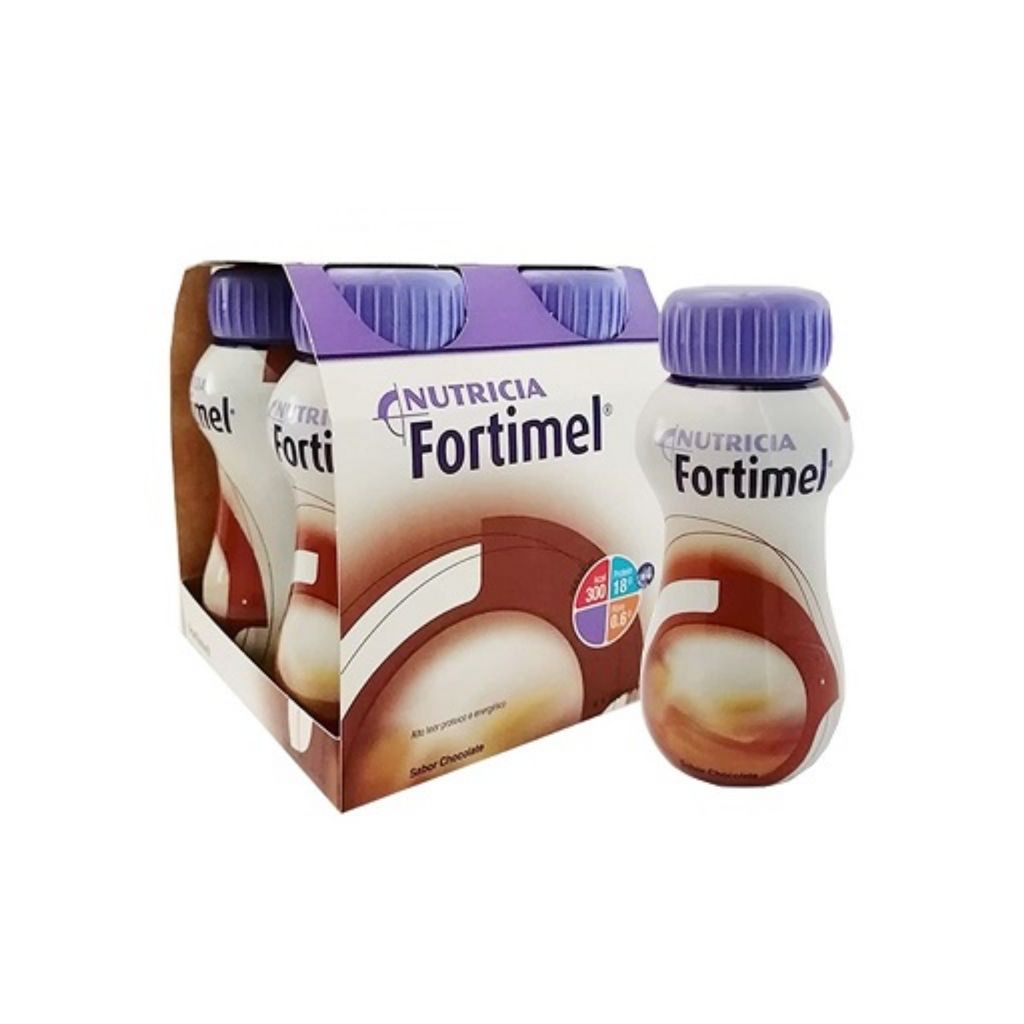 Fortimel Solução Oral Suplemento Hiperproteico E Hipercalórico Chocolate 200ml X4