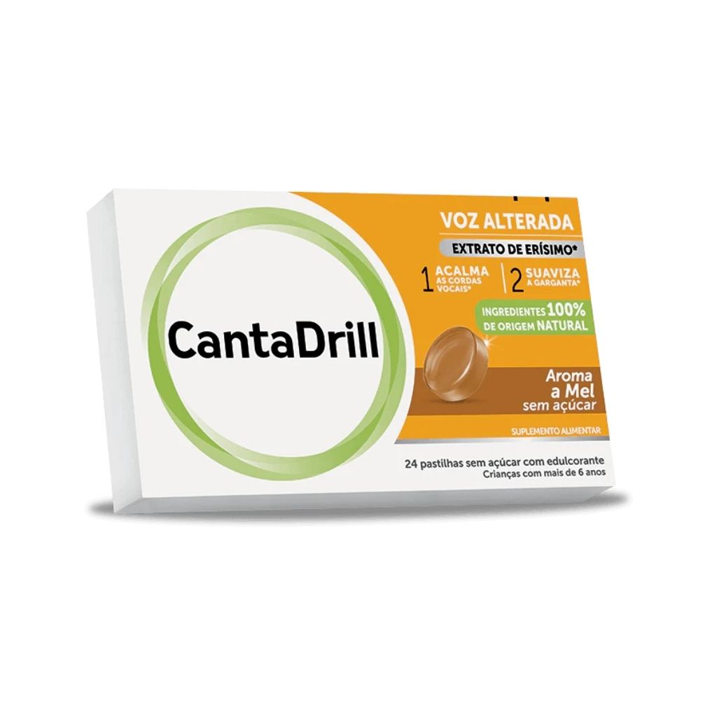 Cantadrill Pastilhas Sem Açúcar Suavizar A Garganta 24 Unidades