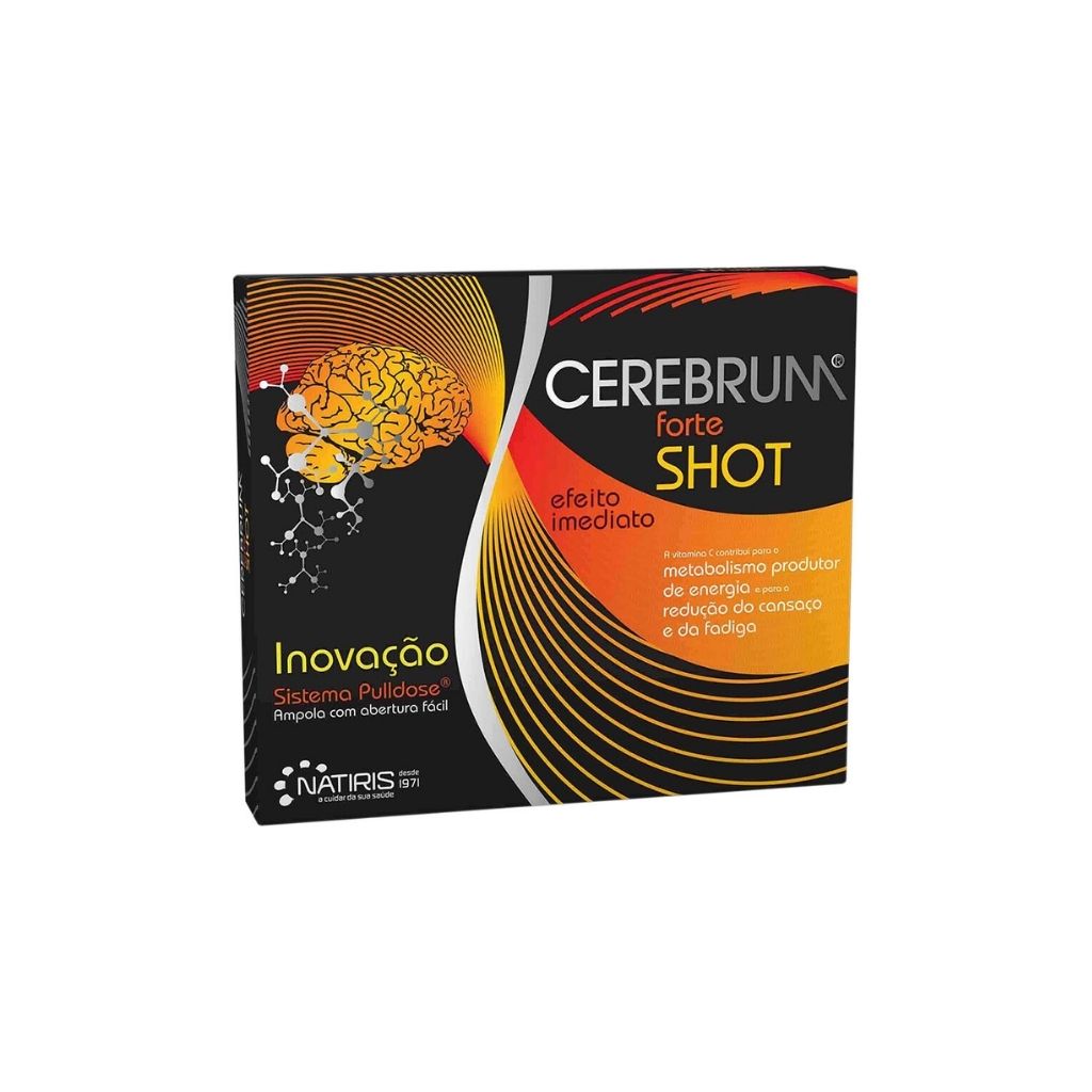 Cerebrum Forte Shot Ampolas Bebíveis Energia E Desempenho Mental 8 Unidades