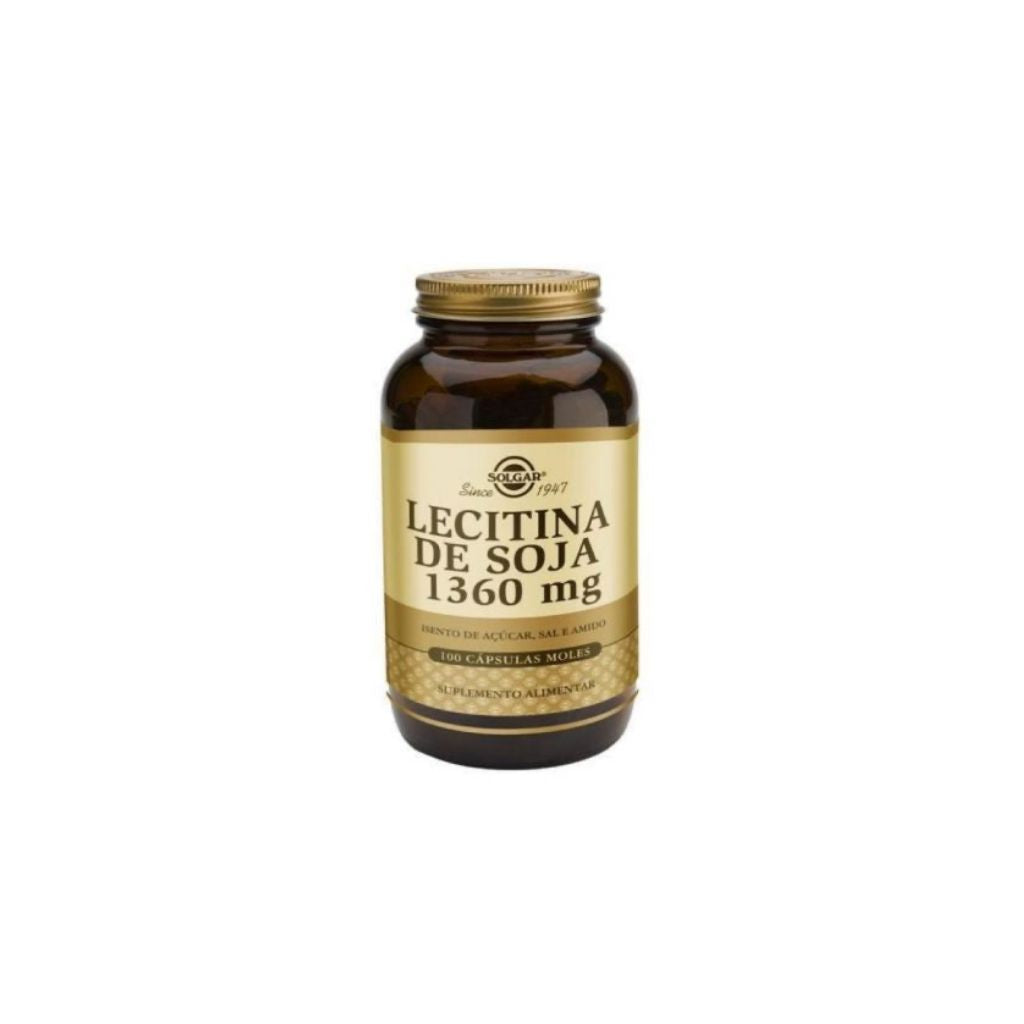 Solgar Lecitina Soja Memória E Concentração 1360 Mg 100 Cápsulas