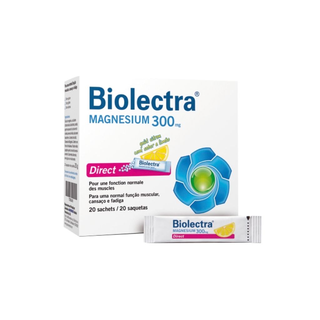 Biolectra Magnesium Direct Redução Cansaço E Fadiga 300 Mg X 20Saquetas