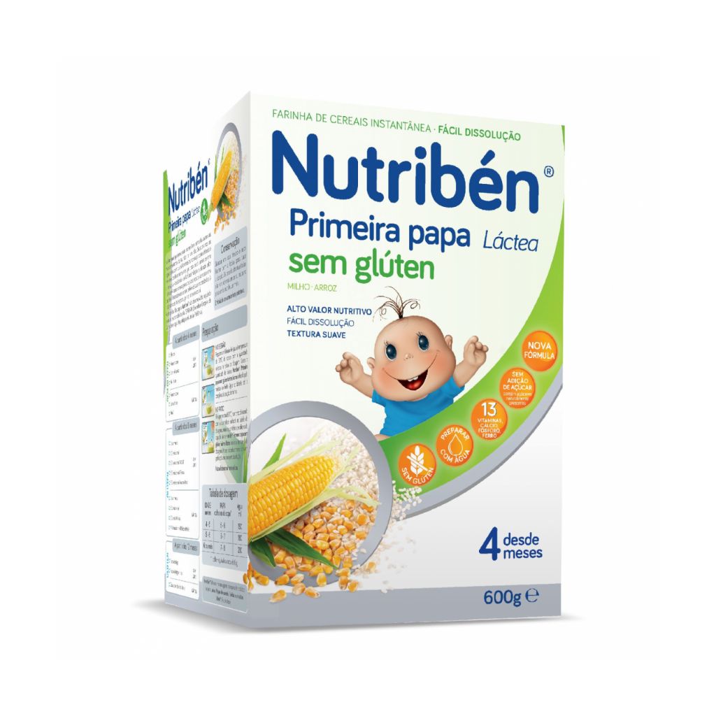 Nutribén Farinha Primeira Papa Sem Glúten Láctea 600G