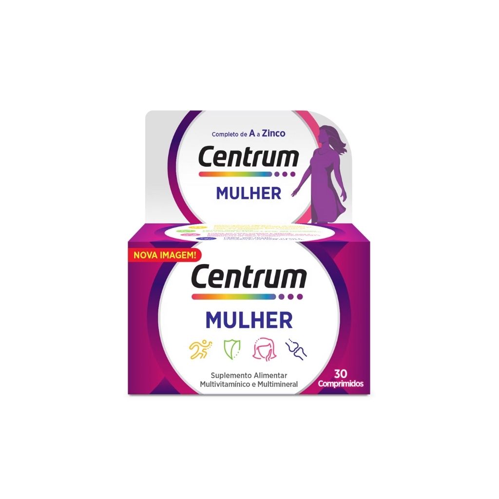Centrum Mulher Multivitamínico Energia E Imunidade 30 Comprimidos