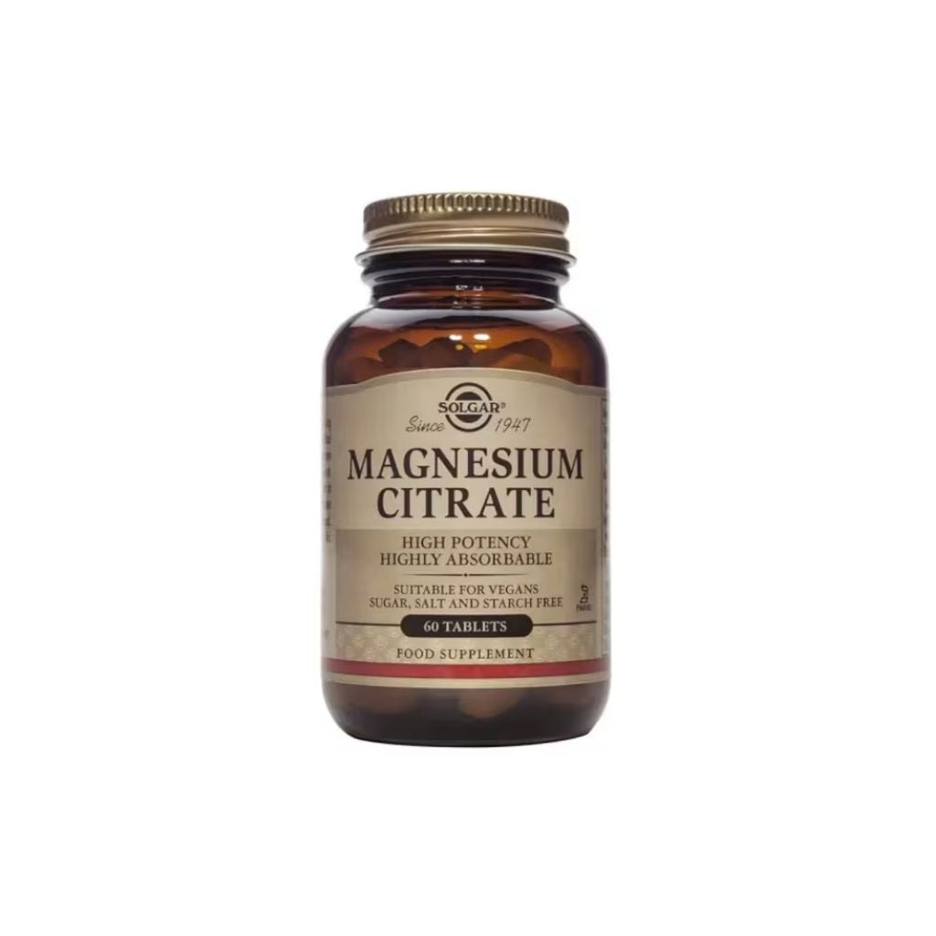 Solgar Citrato Magnésio Promove Ossos E Músculos Saudáveis 60 Comprimidos