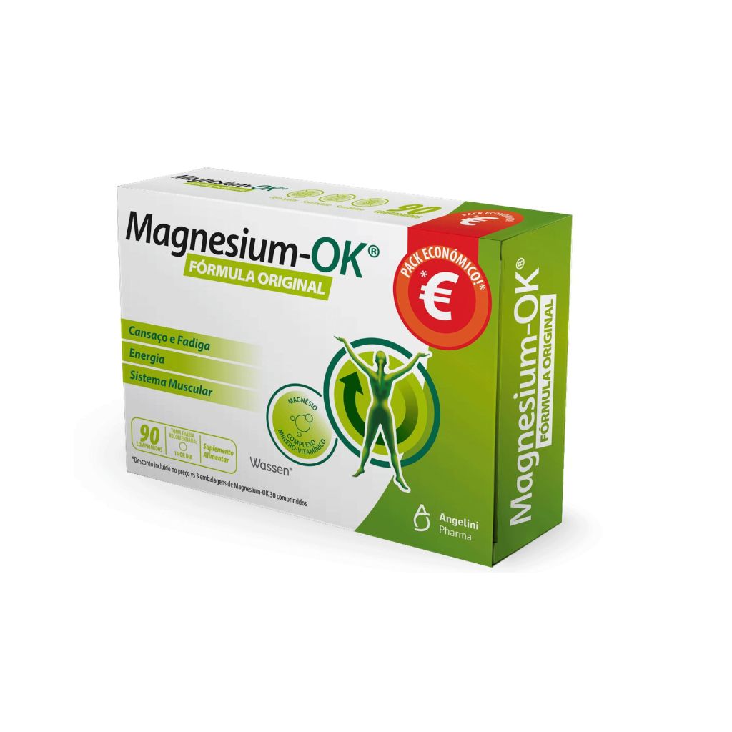 Magnesium-Ok Redução De Cansaço E Fadiga 90 Comprimidos