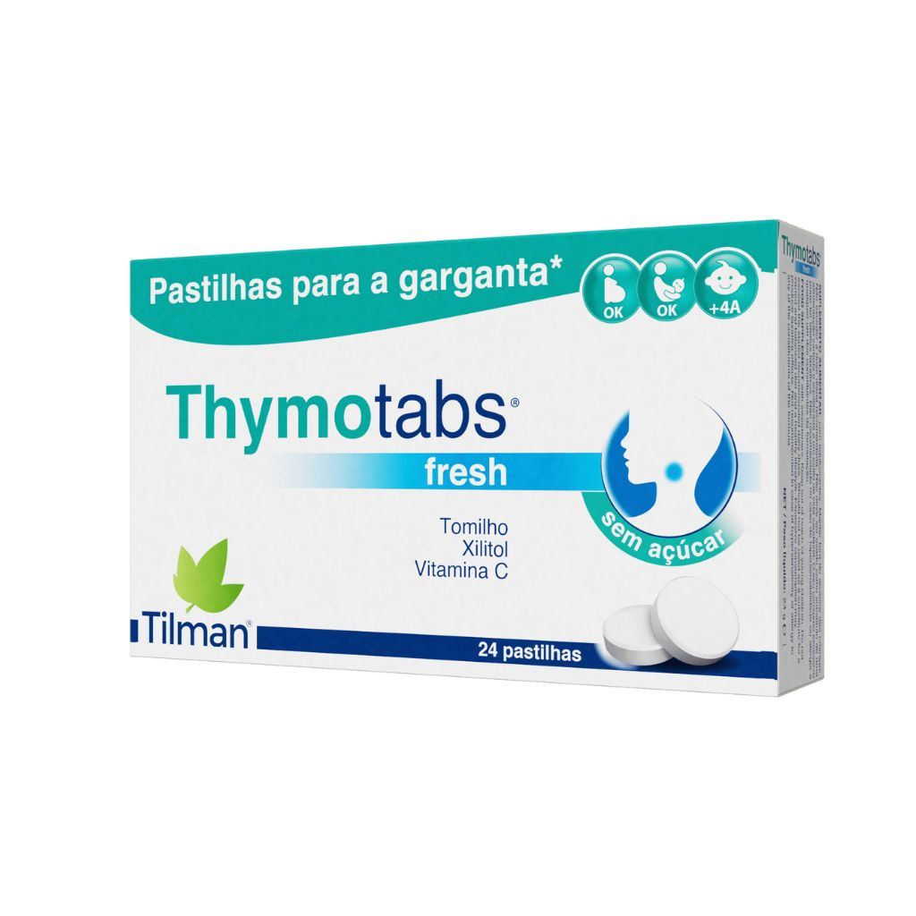 Tilman Thymotabs Fresh Alívio Garganta E Defesas 24 Pastilhas