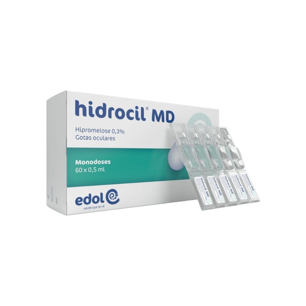 Hidrocil Md Solução Gotas Oftálmicas Unidose Hidratação Olhos Secos 60X0,5ml