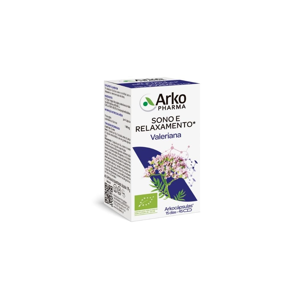 Arkopharma Arkocápsulas Valeriana Relaxamento E Sono 45 Cápsulas