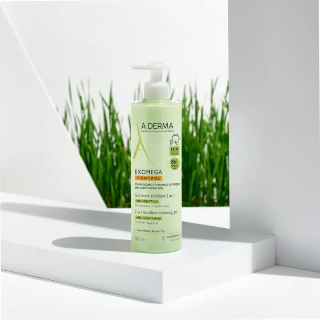 A-Derma Exomega Control Gel De Lavagem Emoliente Antiprurido 500ml