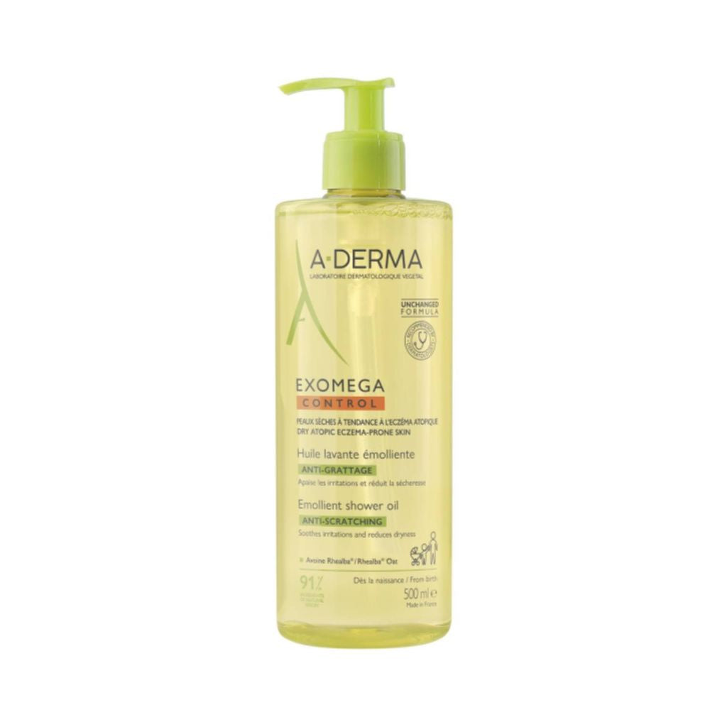 A-Derma Exomega Control Óleo De Duche Limpeza Hidratante 500ml
