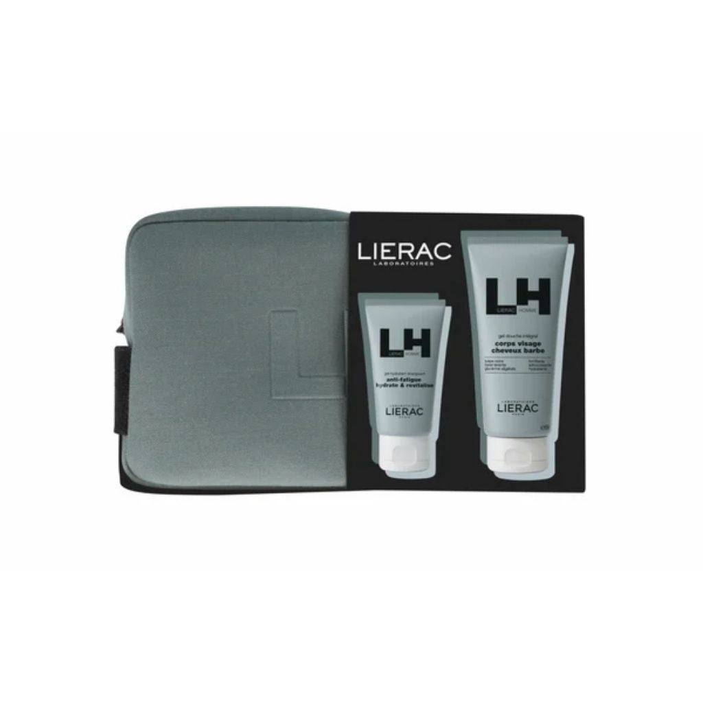 Lierac Homme Coffret Gel Hidratante 50ml + Gel de Duche 200ml + Bolsa de Oferta