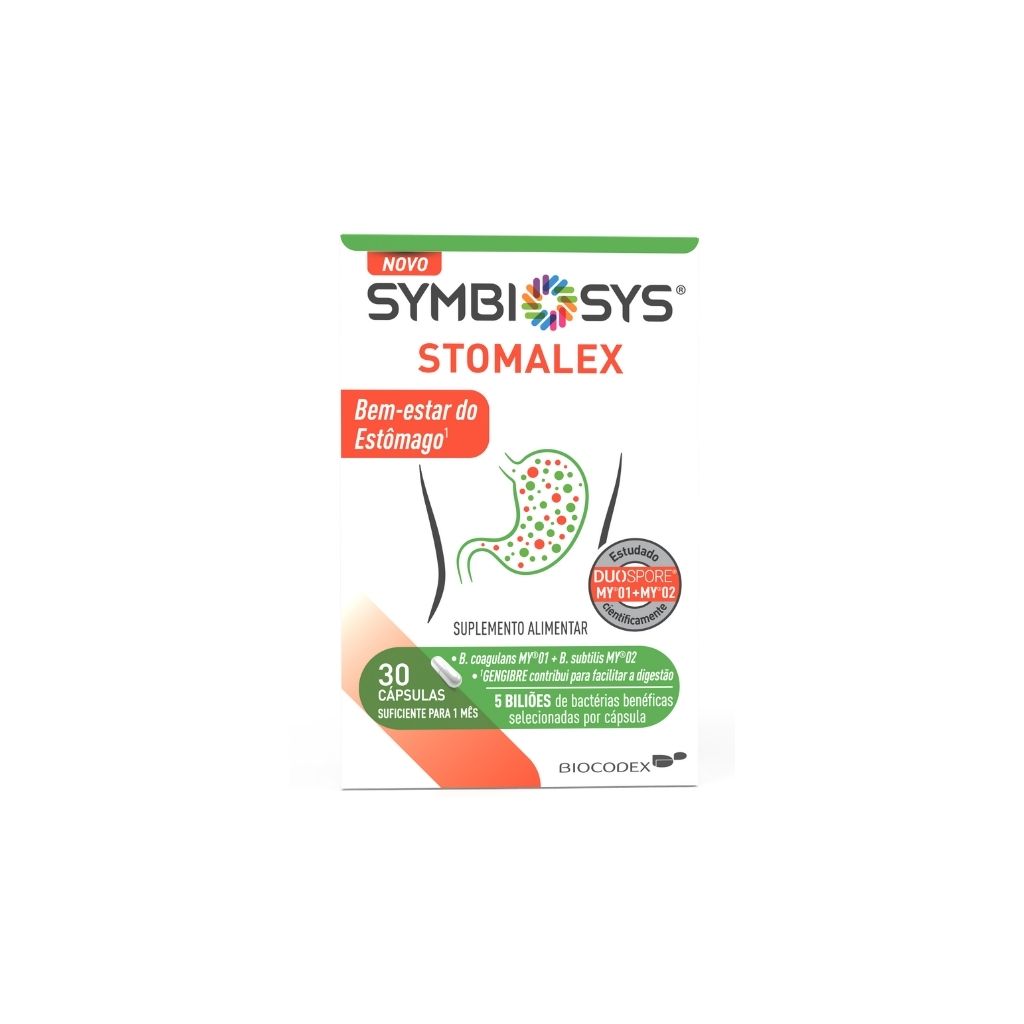 Symbiosys Stomalex Bem-Estar Estômago 30 Cápsulas