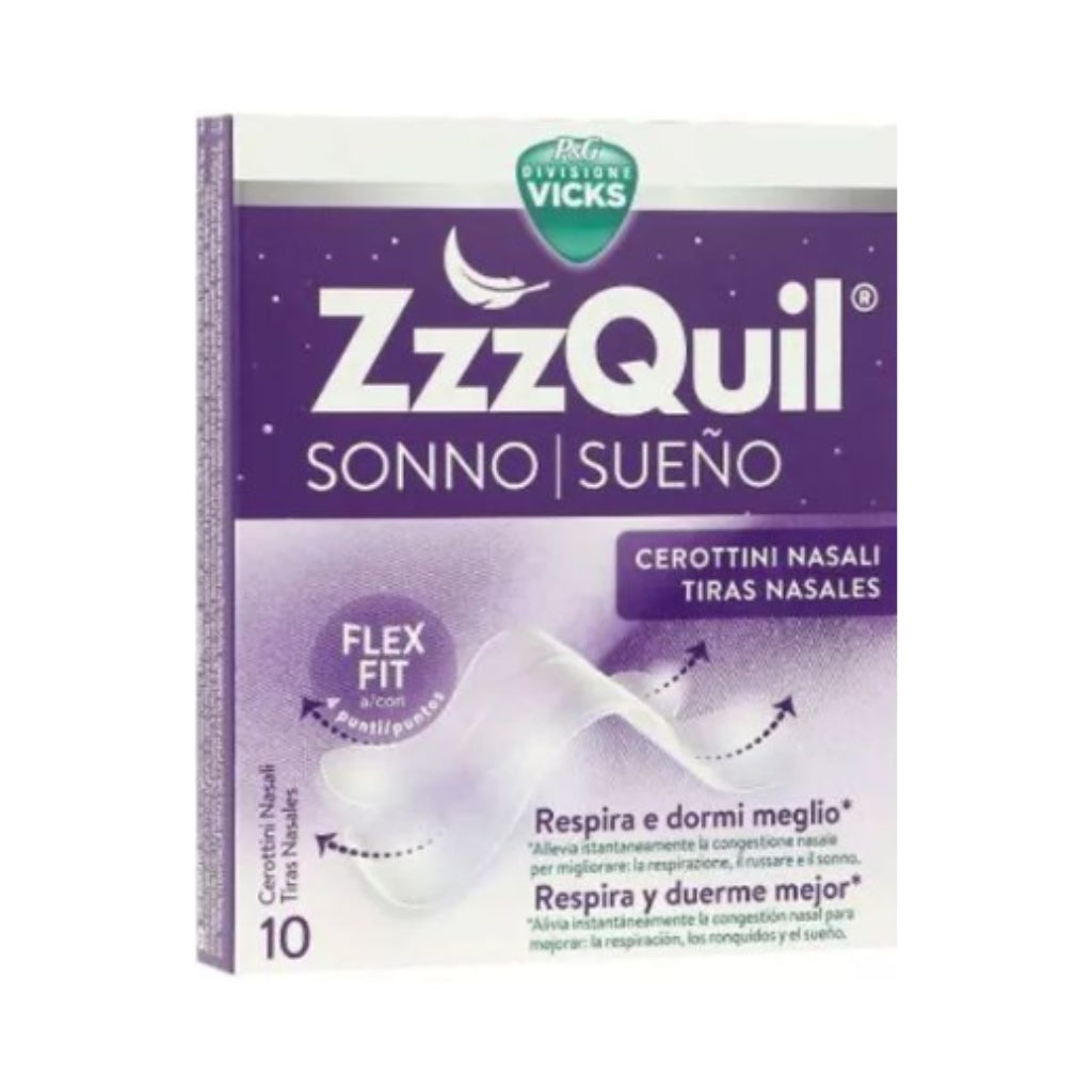 Zzzquil Sleep Tiras Nasais Alívio Congestão Nasal 26 Unidades