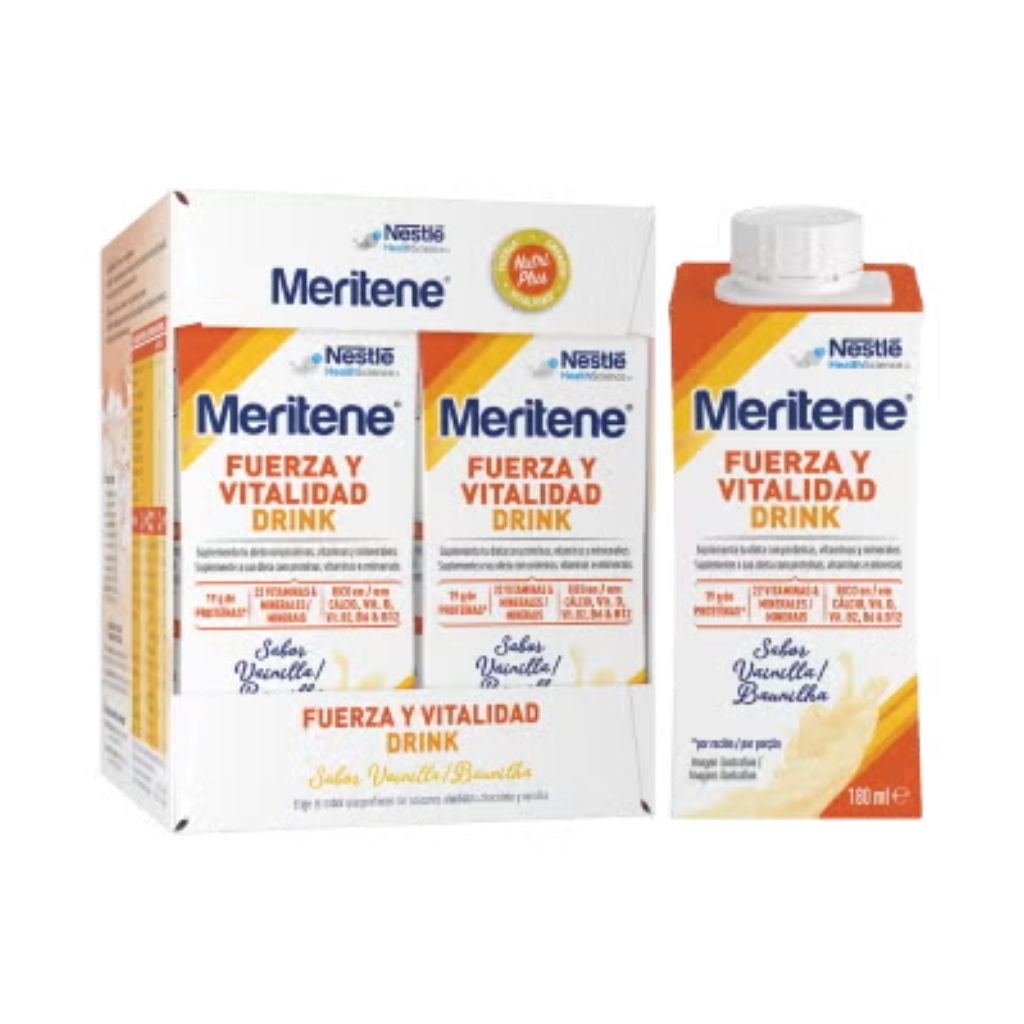 Meritene Força E Vitalidade Bebida Baunilha 180ml X4