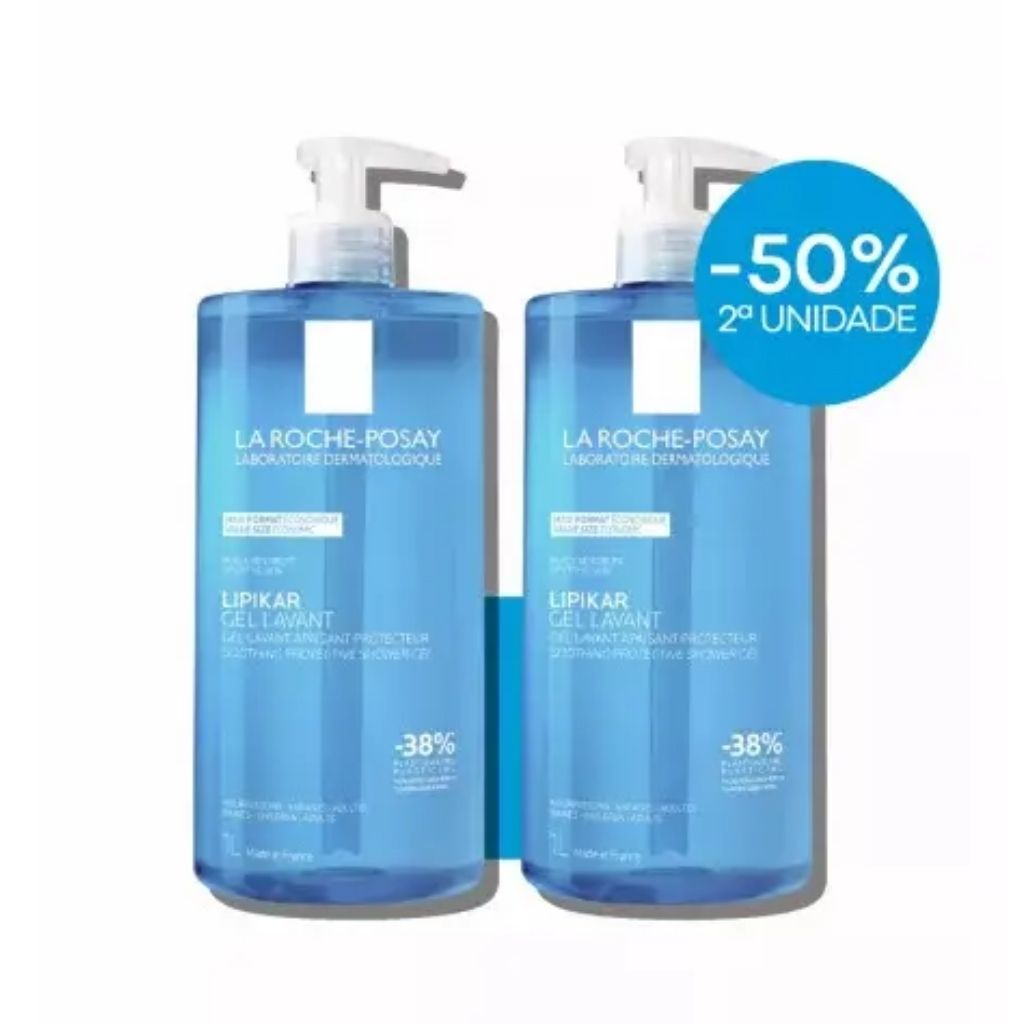 La Roche-Posay Lipikar Gel Lavante Pele Sensível 1 L 2 unidades