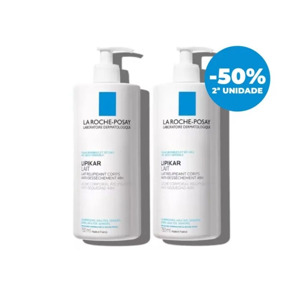 La Roche-Posay Lipikar Leite Hidratante Pele Seca 750 ml 2 unidades