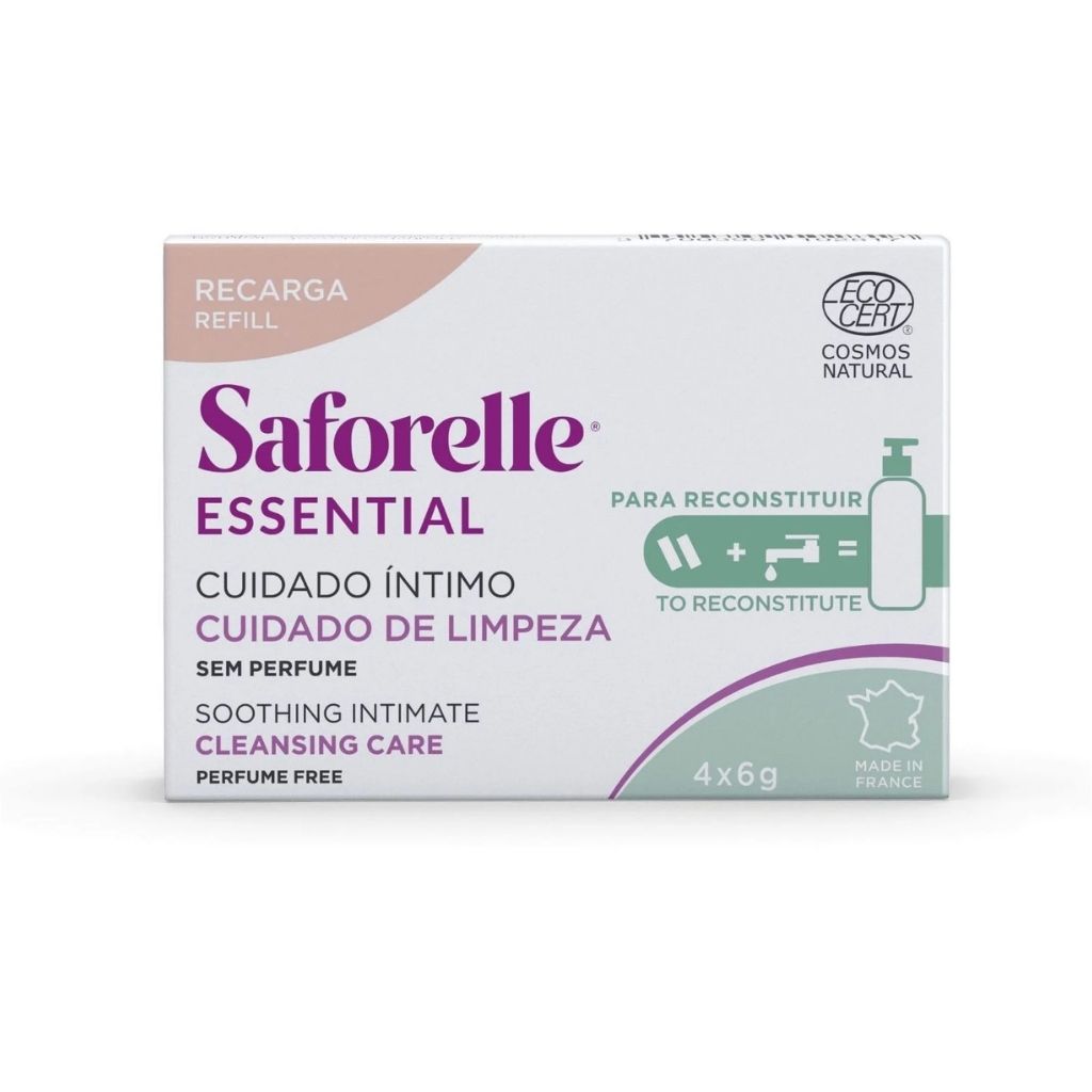 Saforelle Essential Barra Higiene Íntima Suave Recarga 4 unidades
