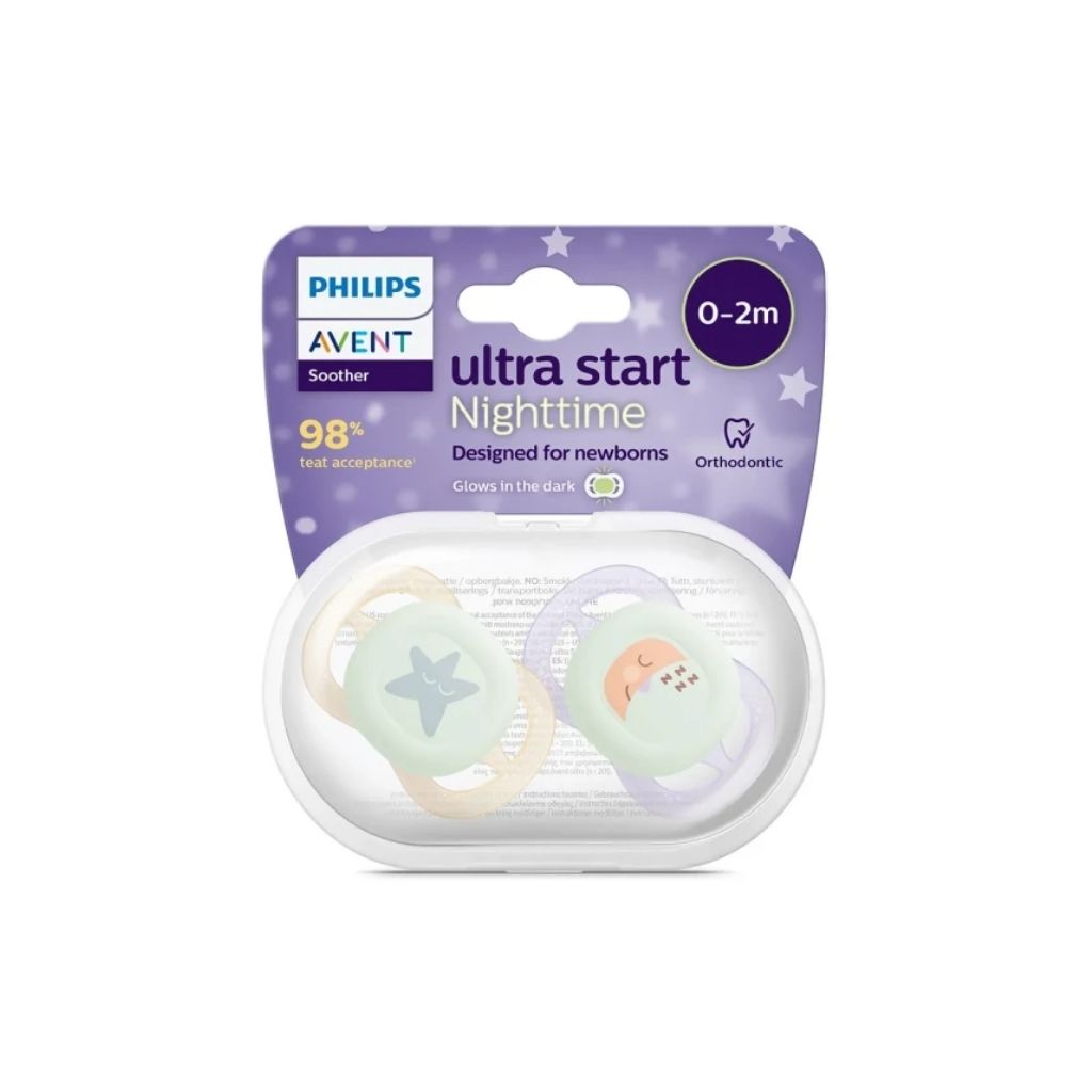 Philips Avent Ultra Start Chupeta Noturna 0-2m 2 unidades