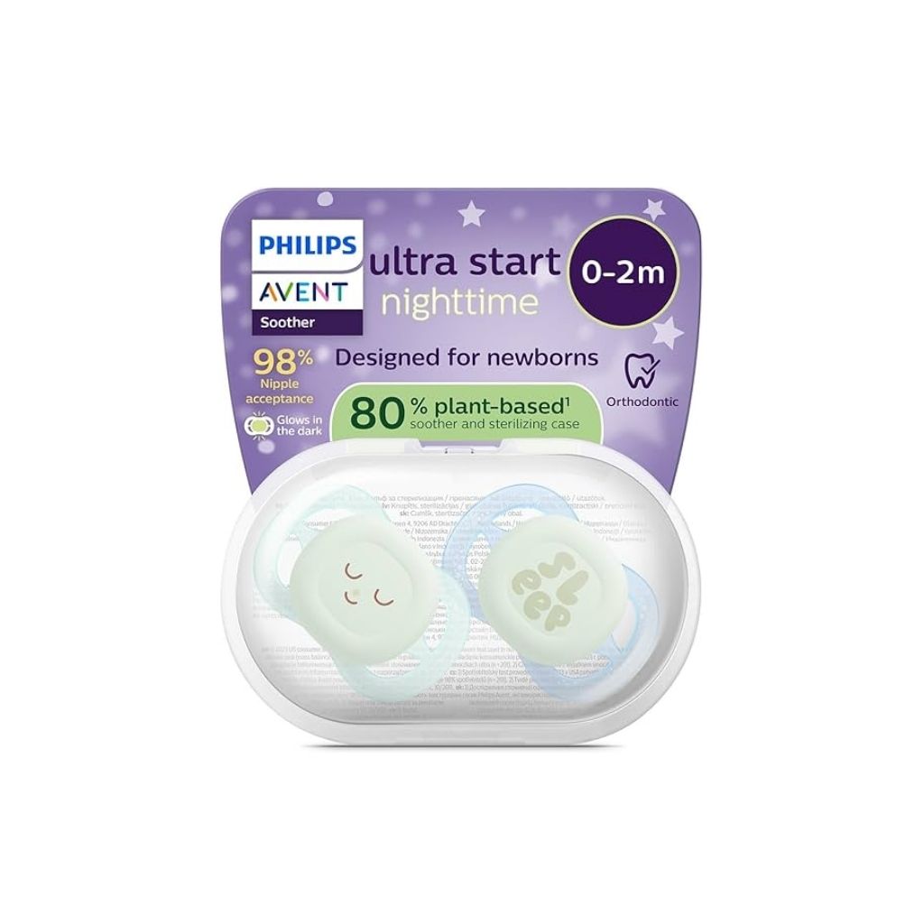 Philips Avent Ultra Start Nighttime Chupeta Ortopédica 0-2m Azul 1 unidade